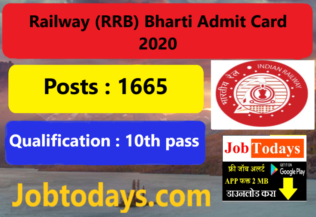 Railway (RRB) Bharti Admit Card 2020