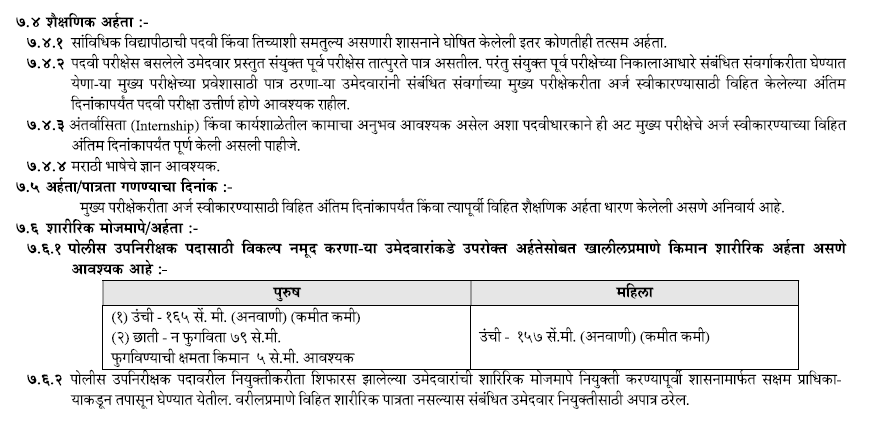 MPSC Group B STI Exam Information 2022