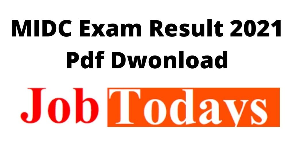 MIDC Exam Result 2021 Pdf Dwonload